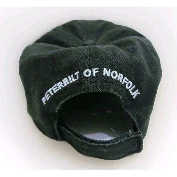 Peterbilt Trucker Cap Strap Back Gray Adjustable Hat Trucking Big Rig Norfolk - Picture 4 of 7